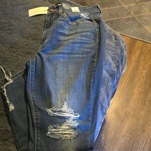 Stylish Blue Distressed Jeans